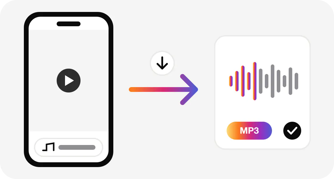 Soundtrack of an Instagram Reel being extracted and saved as an MP3 audio file