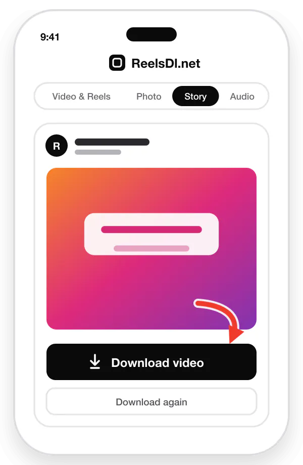 Step 3: tap Download video to save the Instagram Story to your device