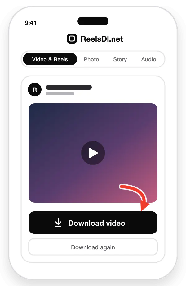 Step 3: tap Download video to save the Instagram video or Reel to your device